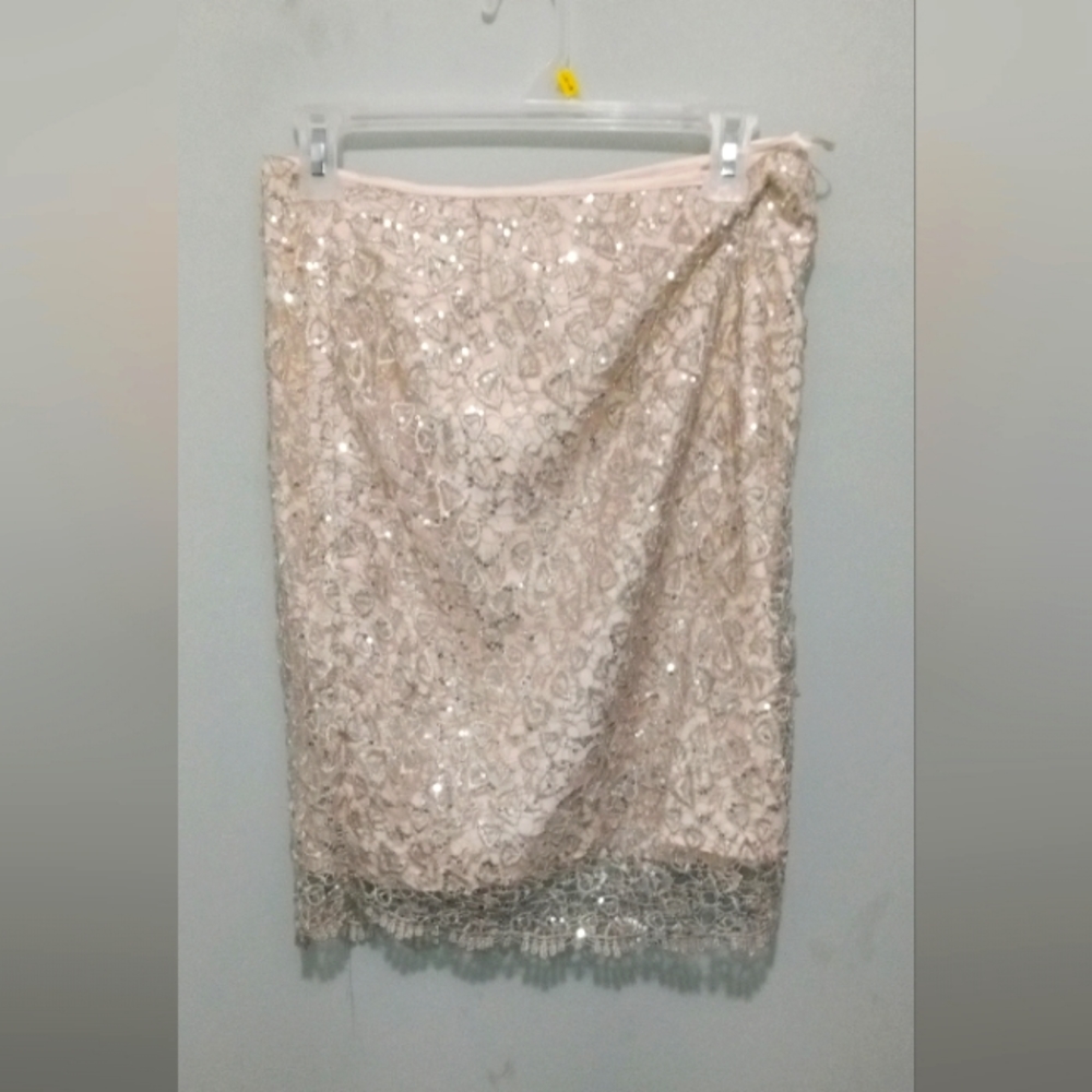 Forever 21 Cream/Tan Sequined Skirt